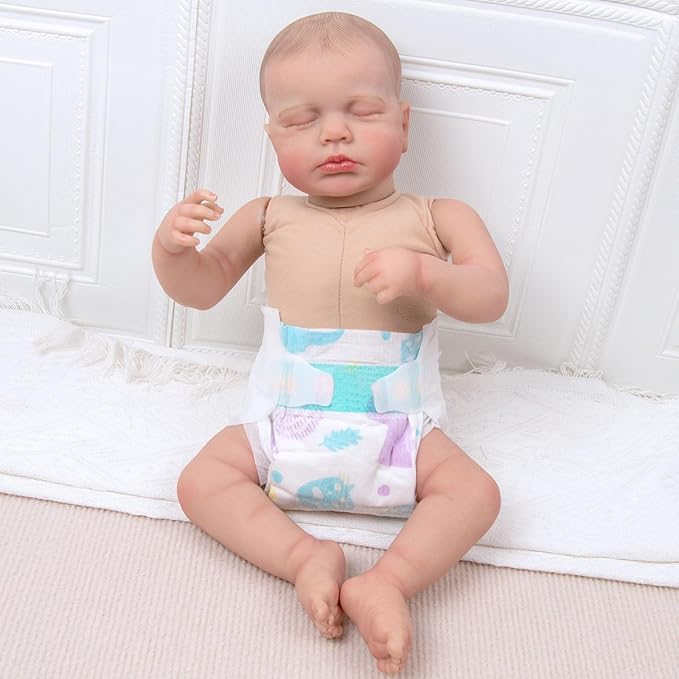 14-Pieces Reborn Baby Doll Accessories Diapers Reusable for 17-24 Inch Baby Doll Velcro Diapers Adjustable Underwear, Newborn Accessories