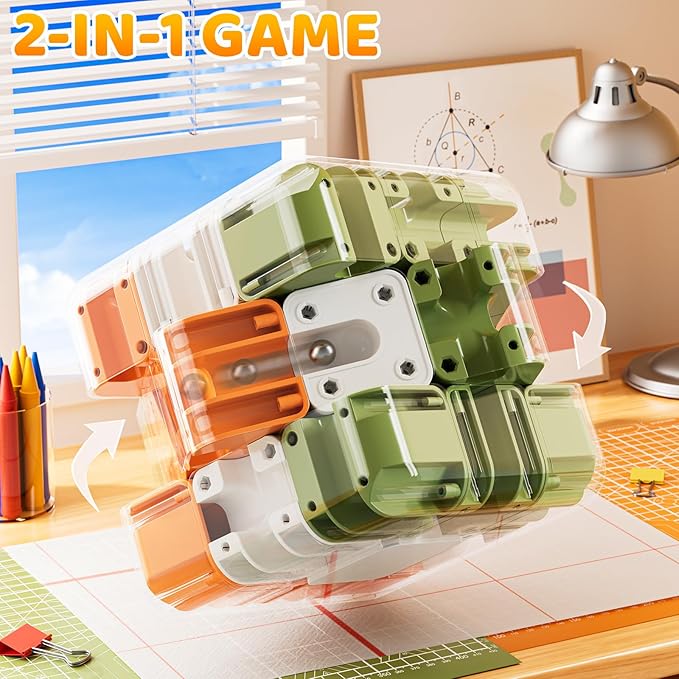 3D Cube Puzzle for Kids 5-8 8-12, Color Matched Game, Education Sensory Toys Birthday Gift for Kids Adults 5 6 7 8 9+ Years Old Boys