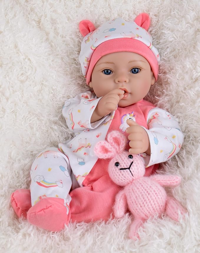 Aori Reborn Baby Dolls Lifelike - 18-inch Real Life Newborn Girl with Ultra-Realistic Handcrafted Details & Flexible Limbs, Gift Set for Kids 3+, Parents, Elderly and Collectors