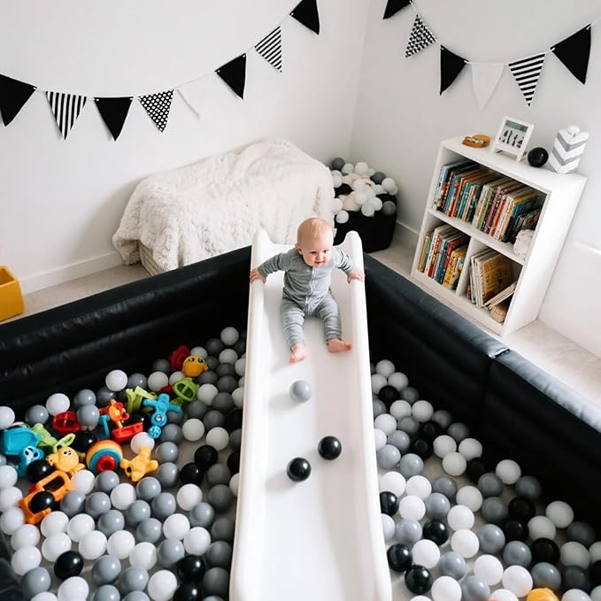 STARBOLO Ball Pit Balls for Toddlers Pack of 100 200 500 - BPA&Phthalate Free Non-Toxic Crush Proof Soft Plastic Balls for 1-5Years Old Toddlers Girl Kids Birthday Pool Playpen Tent Party
