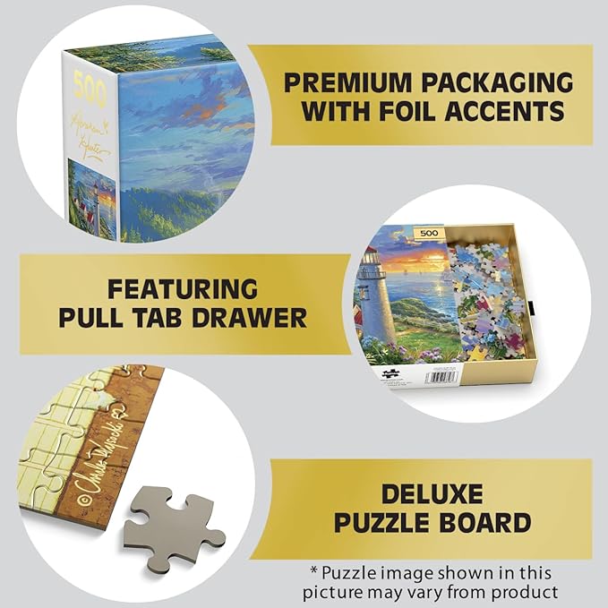 Buffalo Games – 500 Piece Jigsaw Puzzle - Evening Watch - Abraham Hunter - Premium Gold Collection Giftable Puzzle for Adults – Precision-Cut Pieces