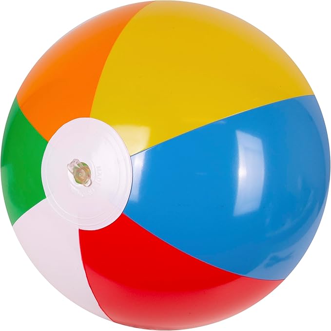 Kangaroo 12 Pack Inflatable Beach Balls for Kids & Adults – 12” Colorful Pool Fun Party Favors, Bulk Beach Toys for Swimming Games, Luau, Birthday, Summer Pool Party Decorations Supplies