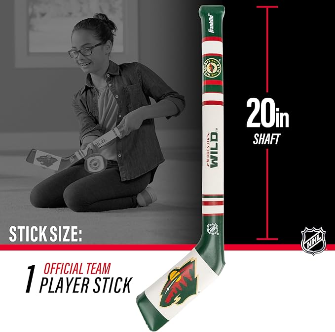 Franklin Sports NHL Team Mini Soft Hockey Stick Set - NHL Team Soft Foam Mini Hockey Stick and Ball - Great Toy for Kids
