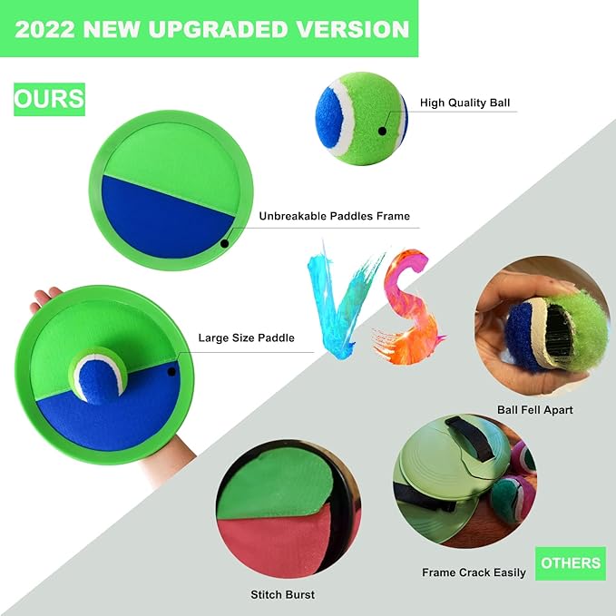 Catch Ball Game for Kids-Beach Toys Backyard Lawn Toss and Catch Games -Upgraded Version Throw Sticky Balls and Catch Game Toys for Kids Boys Girls Adults Family Outside Gifts