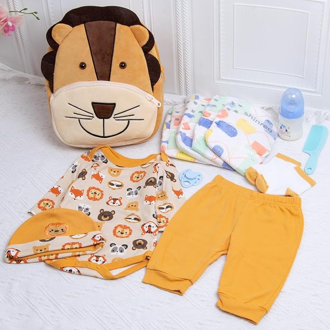 12 Pcs Reborn Baby Doll Clothes Boy for 17-22 Inch Babydolls Reborn Dolls Accessories Newborn Baby Clothes Set with Backpack