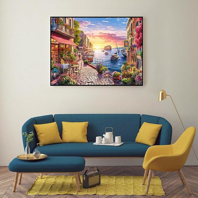Jigsaw Puzzles for Adults 1000 Pieces, Interlock Perfectly No Dust, Impossible Difficult Hard Fun 1000 Piece Jigsaw Puzzles for Adults-1:1 Poster-Streets Scene