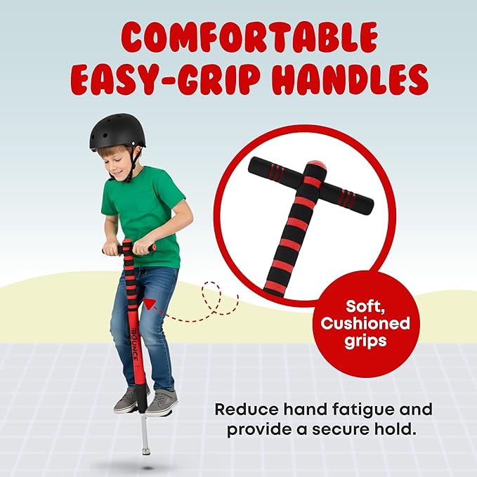 New Bounce Pogo Stick for Kids - Pogo Sticks, 40 to 80 Lbs - Sport Edition, Quality, Easy Grip, PogoStick for Hours of Wholesome Fun