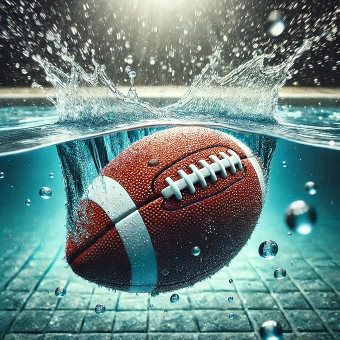 AppleRound 3-Pack 8-Inch Waterproof Footballs for Pool, Beach, & Backyard - Ideal for Water & Land Play - Ball Pump Included, Pee-Wee Junior Size for Kids & Teens