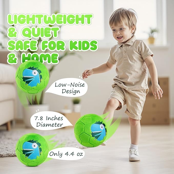 PlayZap Soft Ball for Toddlers & Babies - Small, Safe & Easy-to-Grip Kickball, Great Easter Basket Stuffer & First Birthday for Boys & Girls, Plush Indoor Soccer Toy for Ages 1-3 3-8