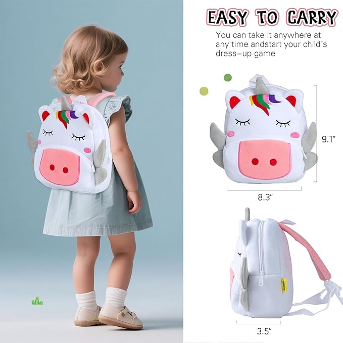 10 Pcs Reborn Baby Doll Diaper Bag Feeding and Caring Set for 17-24 Inch Reborn Dolls Accessories Newborn Baby Gift with Unicorn Backpack Pacifier Bottle Comb