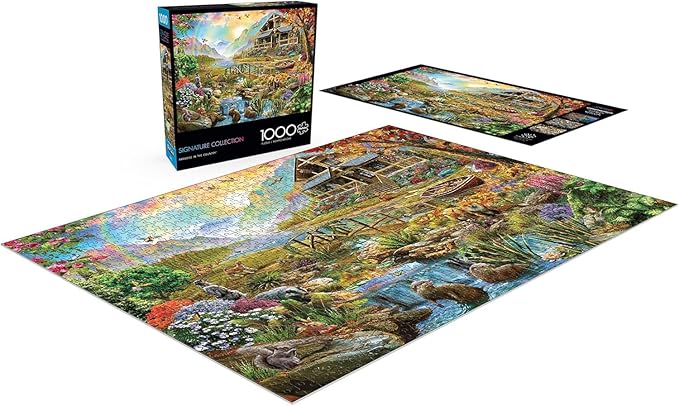 Buffalo Games - Adrian Chesterman - Paradise in The Country - 1000 Piece Jigsaw Puzzle for Adults -Challenging Puzzle Perfect for Game Nights - Finished Size is 26.75 x 19.75