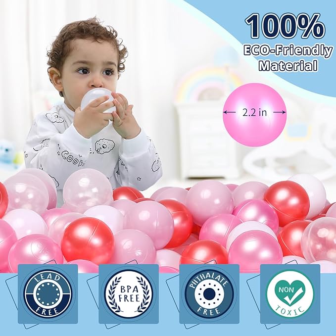 STARBOLO Ball Pit Balls for Toddlers Phthalate Free BPA Free Non-Toxic Crush Proof Play Balls for Toddlers Kids Pool Playhouse Pack of 100 200 500