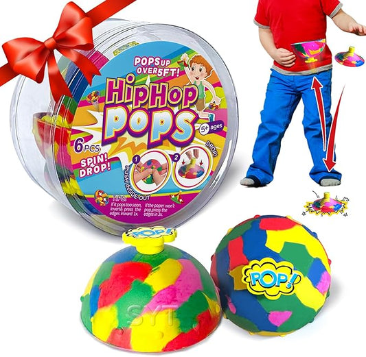 Toss Circus Carnival Party Favor Games Jumping Bounce Popper pop up Ball Dart Fidget Outdoor Toy for boy Girl Kid Children Adults（6 Piece）