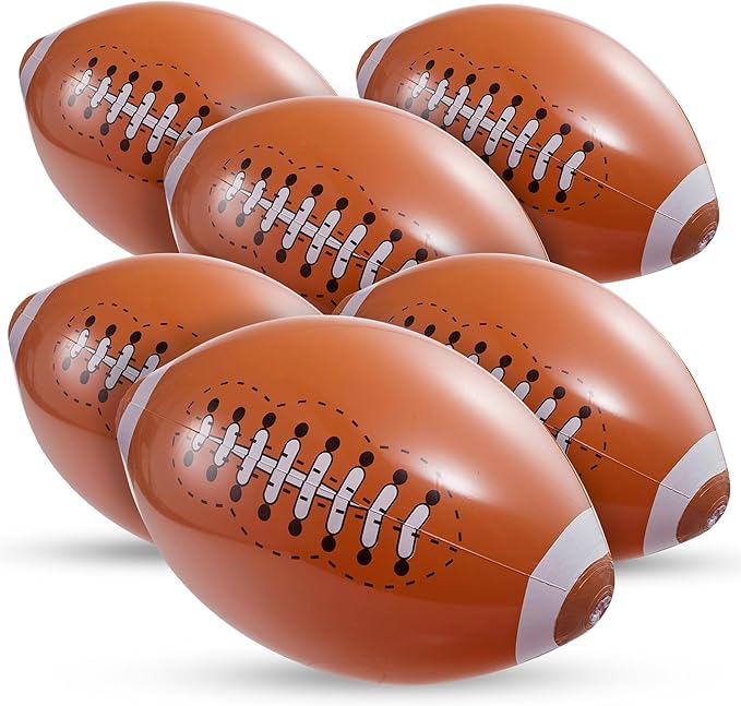 Inflatable Beach Balls (6 Pack) - 16-Inch Durable PVC Blow Up Beach Balls for Kids, Easy to Inflate, Summer Pool Float, Party Favors, Sports Theme Decorations, Giveaways & Outdoor Toys