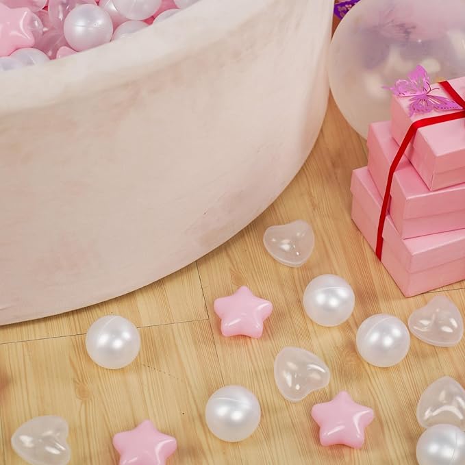 STARBOLO Star Ball Pit Balls for Toddlers -500pcs Phthalate Free BPA Free Non-Toxic Crush Proof Play Balls Play Tent Pool Playhouse Playpen Party Decoration.