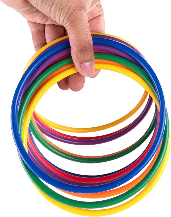 Super Z Outlet 30 Piece Carnival Outdoor Fair Tossing Games Toy Party Set with 12 Rings, 12 Bean Bags, and 6 Cones
