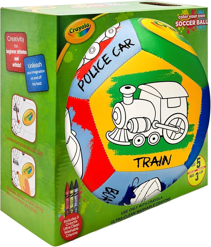 Crayola Official Soccer Ball - Unisex Kids - CRAY203BL Transportation Size 5