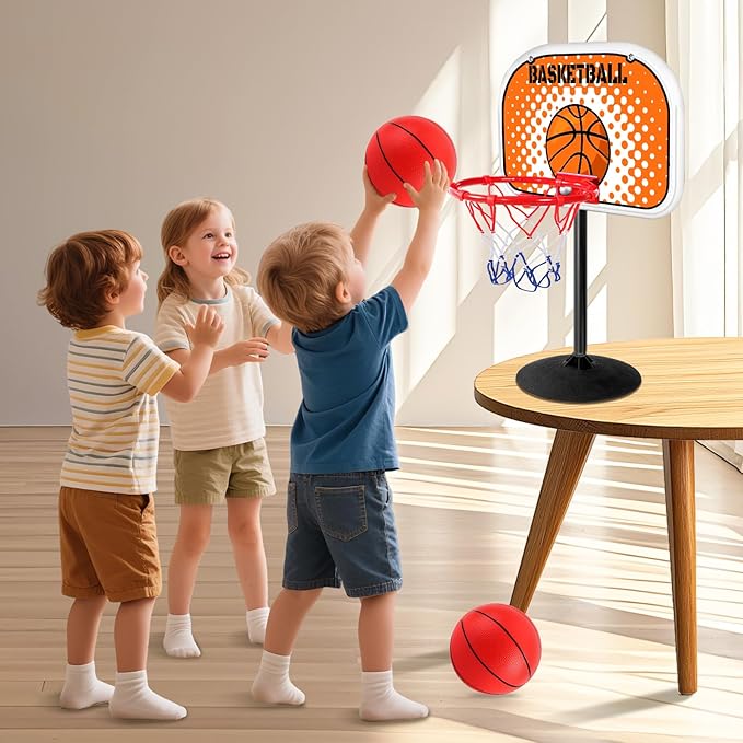 Toddler Basketball Hoop Indoor, Basketball Hoop for Kids Mini Kids Hoops for Outdoor Indoor Goal for Sport Toys Christmas Birthday Gift