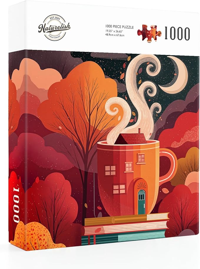 Forest Books Jigsaw Puzzles for Adults 1000 Pieces, Difficult Puzzles Perfect for Game Night, Great Gift Idea, Size 26.65 x 19.25 in