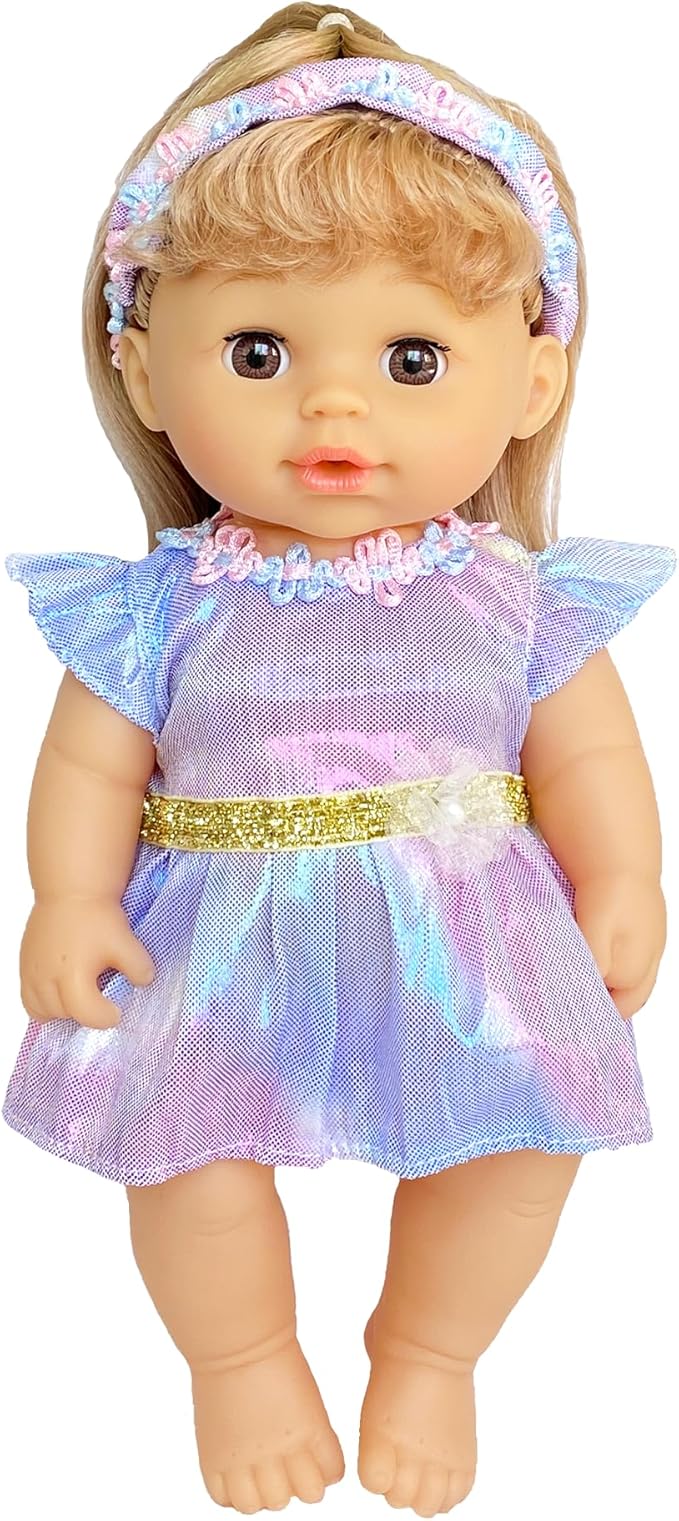 Baby Doll Clothes - 6 Sets Girl Clothes Dress Baby Outfits Accessories for 10 11 12 Inch Doll.
