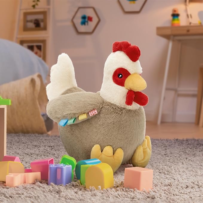 Tezituor Easter Chicken Stuffed Animal, Big Realistic Chicken Plush Toy, Cuddly Large Rooster Stuffed Animals,Soft Hen Stuffy Giant Farm Chick Plushie Gifts for Kids Girls Christmas Birthday