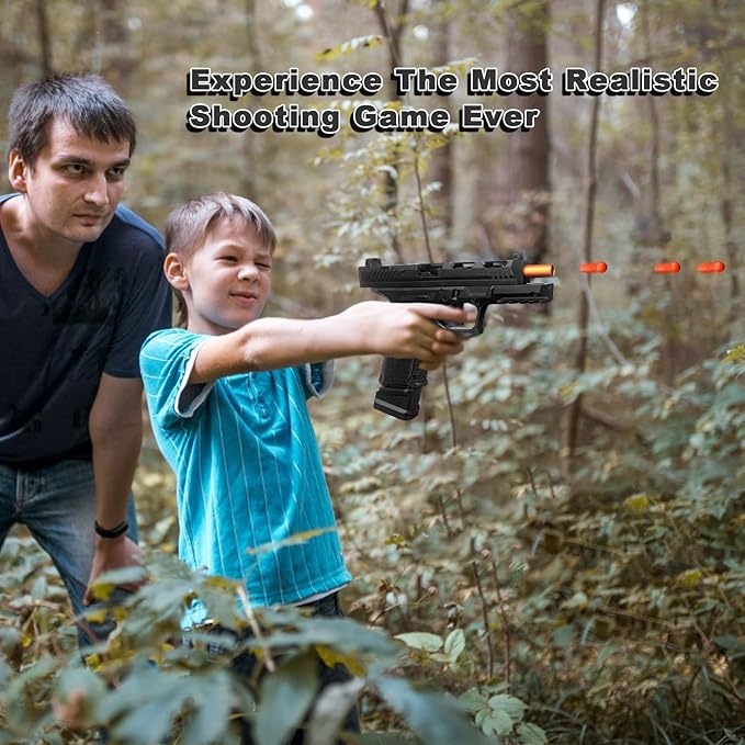 Toy Gun, Semi-Automatic Shell Ejecting Toy Gun Pistol Automatic Reloading for Kid, Shooting Games Educational Model Toy Pistol to Cool Toys Gifts for Boys & Girls Ages 6+
