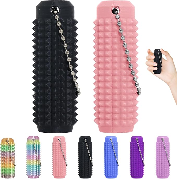 Little Ouchies Fidget Toys,Pain Stim Fidget Toy Reduce Stress for Adults,Anxiety Relief Pain Stim,Spiky Fidget Keychain for Anxiety and Stress Reduction,Novelty Gifts for Friends 2PCS