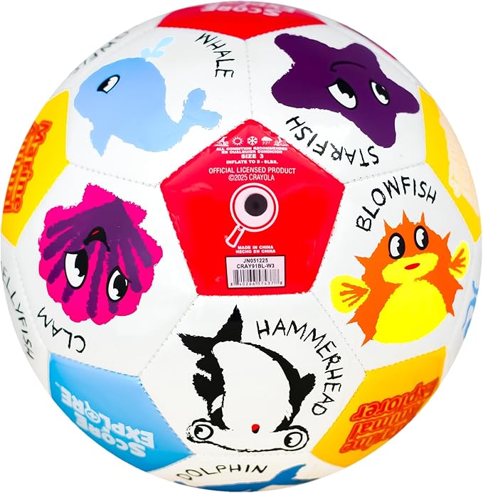 Crayola Official Soccer Ball - Unisex Kids - Marine Size 3