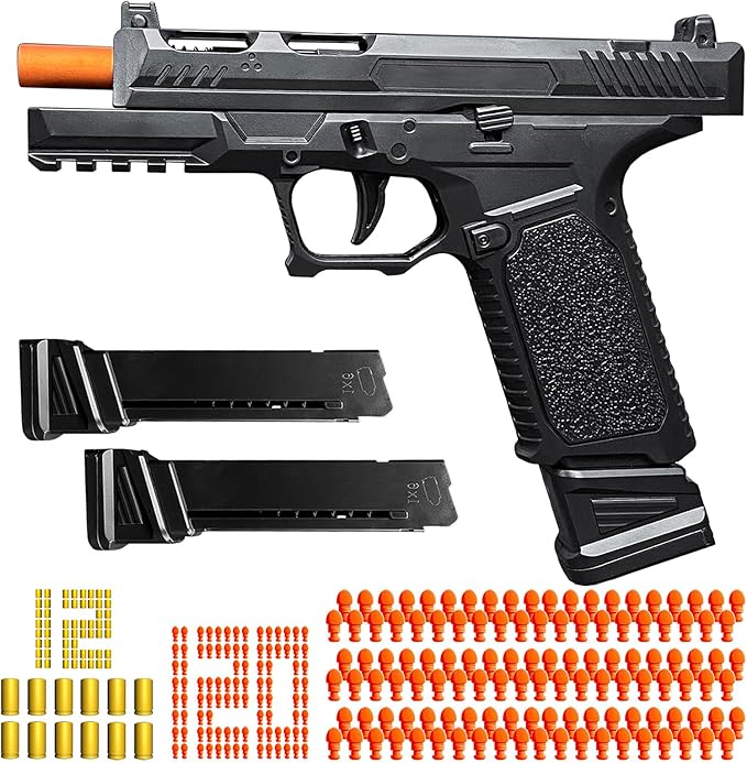 Toy Gun, Semi-Automatic Shell Ejecting Toy Gun Pistol Automatic Reloading for Kid, Shooting Games Educational Model Toy Pistol to Cool Toys Gifts for Boys & Girls Ages 6+