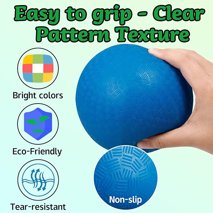 24 Pcs Playground Balls,6 Inch Inflatable Dodge Balls,Sport Bouncy Balls with a Hand Pump,Dodgeball Balls for Indoors Outdoors Ball Games,Gym,School,Camps,Picnic
