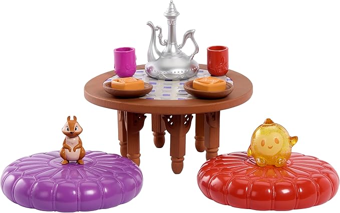 Mattel Disney Wish Toys, Best Friends Tea Time Playset with Asha & Dahlia of Rosas Dolls, 2 Figures, 1 Table & 10 Accessories, Inspired by the Movie