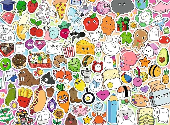 Ravensburger Cute Kawaii Chaos 500 Piece Jigsaw Puzzle – Playful Character Packed Artwork, Fun Challenge for Teens & Adults