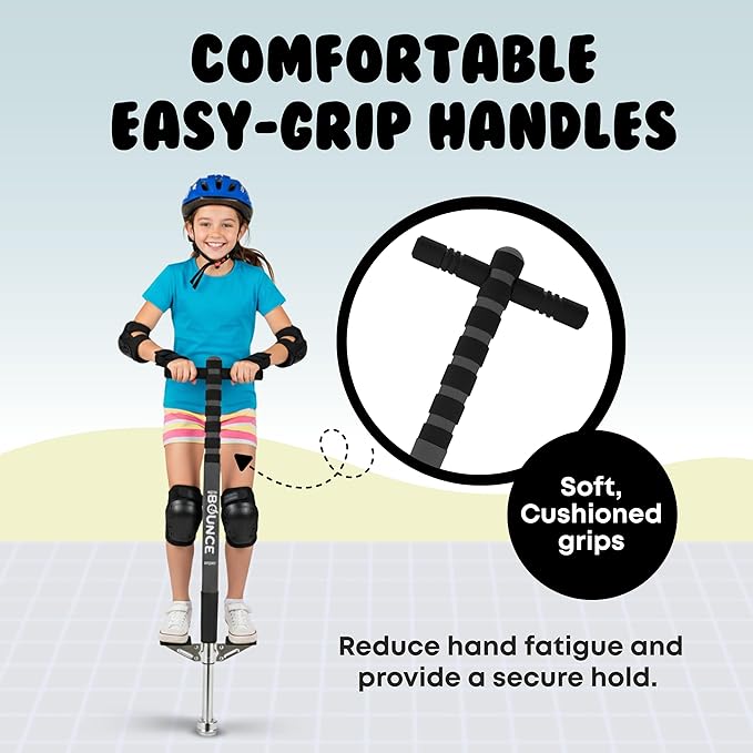New Bounce Pogo Stick for Kids - Pogo Sticks, 40 to 80 Lbs - Sport Edition, Quality, Easy Grip, PogoStick for Hours of Wholesome Fun