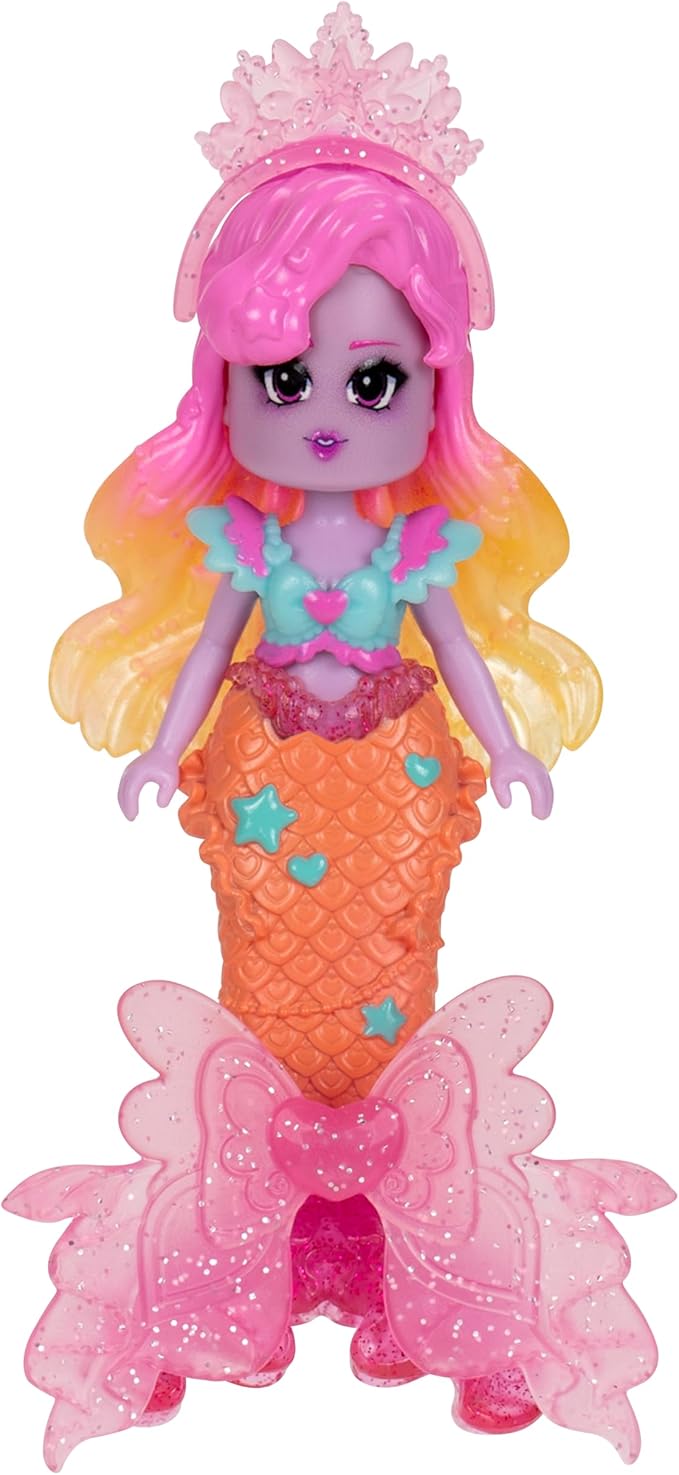 Royale High 3” Light Mermaid Fashion Doll - 1 Figure with 9 Fashion Accessories - Virtual Item Code Included - Series 3 - Ages 5+