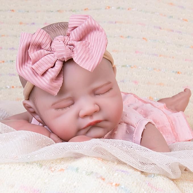 Aori Reborn Baby Dolls - Realistic 20 Inches Real Life Baby Doll with Feeding Kit, Lifelike Newborn Baby Girl Perfect for Kids 3+