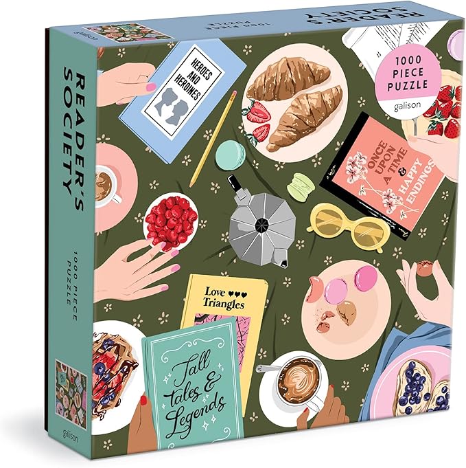 Galison Reader's Society 1000 Piece Puzzle from Galison - 1000 Piece Puzzle for Adults, Colorful Illustrations from Ana Hard, Thick and Sturdy Pieces, Great Gift Idea