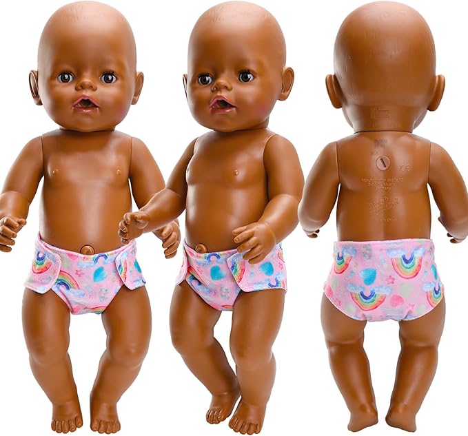 5 PCS Baby Doll Diapers Underwear for 12-15 Inch Reborn Baby Dolls, Multi-colored, Includes 5 Materials, Fits 12-15 Inch Dolls, Practical Gift, Enhances Doll Play
