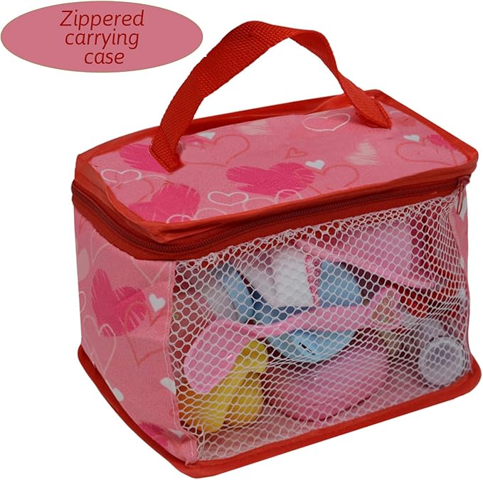 The New York Doll Collection Baby Doll Feeding & Caring Accessory Set in Zippered Carrying Case