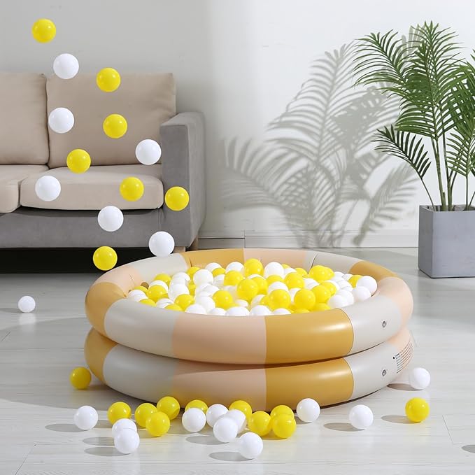 Ball Pit Balls for Kids, Plastic Refill 2.2 Inch Balls, 100 Pack, Bright Colors, Phthalate and BPA Free, Includes a Reusable Storage Bag with Zipper