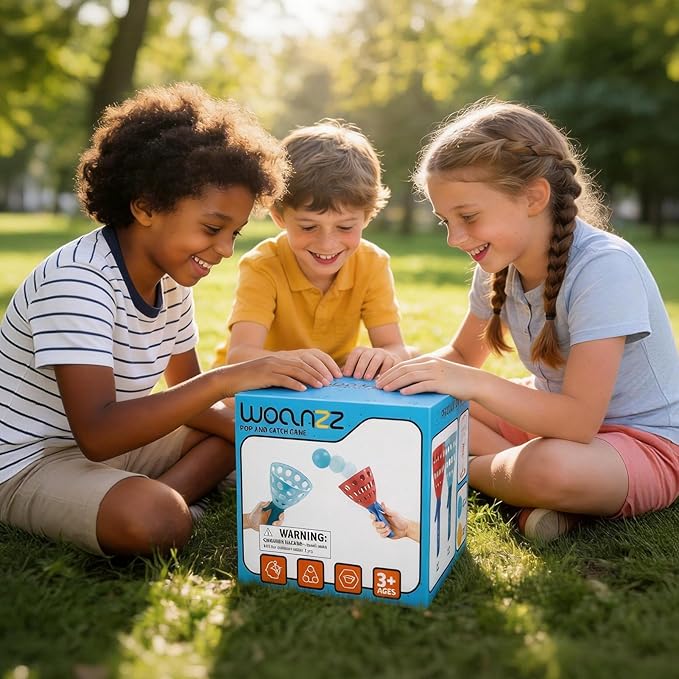 Pop Pass Catch Ball Game - Outdoor & Indoor Sport Toy for Kids Ages 3-5-7 4-8-12 Toss & Catch Game Set Pool Beach Lawn for Boys Girls Family Friends Yard Party Fun