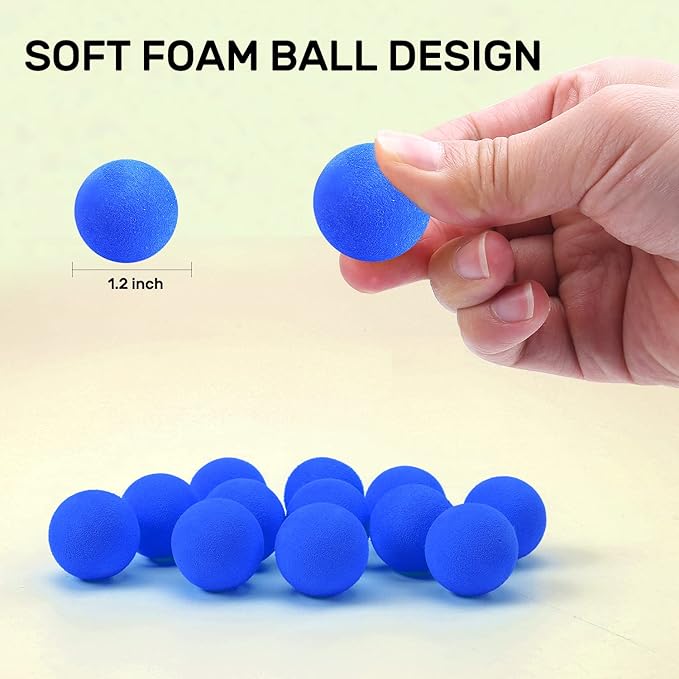 48 Pieces Popper Refill Balls,Dark Blue 1.2 Inch Soft Foam Balls Refill Popper Soft Balls for Popper Refills