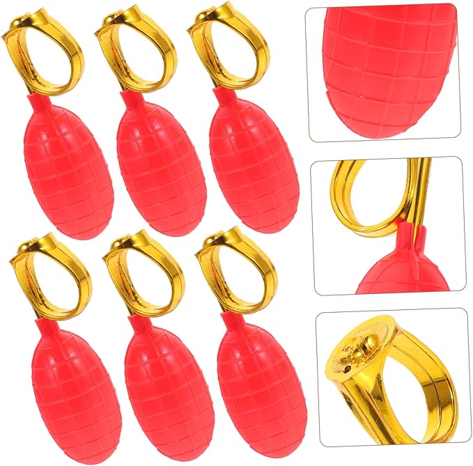 Homoyoyo 6pcs Water Spray Ring Prank - Fun Party Props for and Adults - Ideal for Birthday Celebrations Bath Time Fun and Hilarious Trick Games