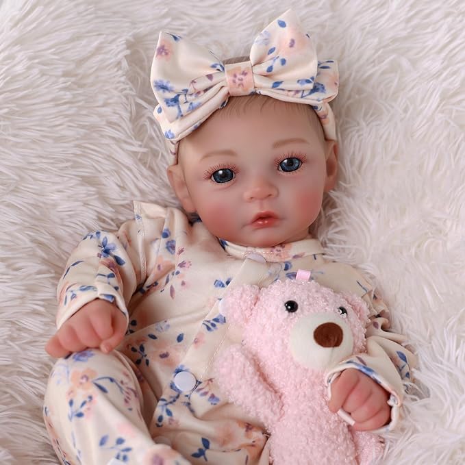 BABESIDE Lifelike Reborn Baby Dolls - 17-inch Cute Realistic Baby Doll Newborn Soft Cuddly Real Life Baby Dolls with Accessories for Kids Age 3+