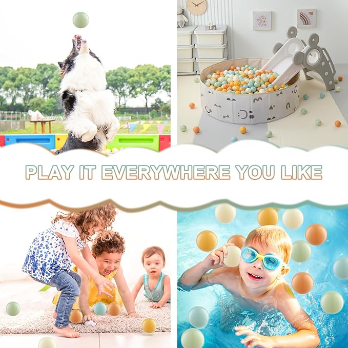 Clear Ball Pit Balls - Crush Proof Plastic Toy Balls for Boys and Girls