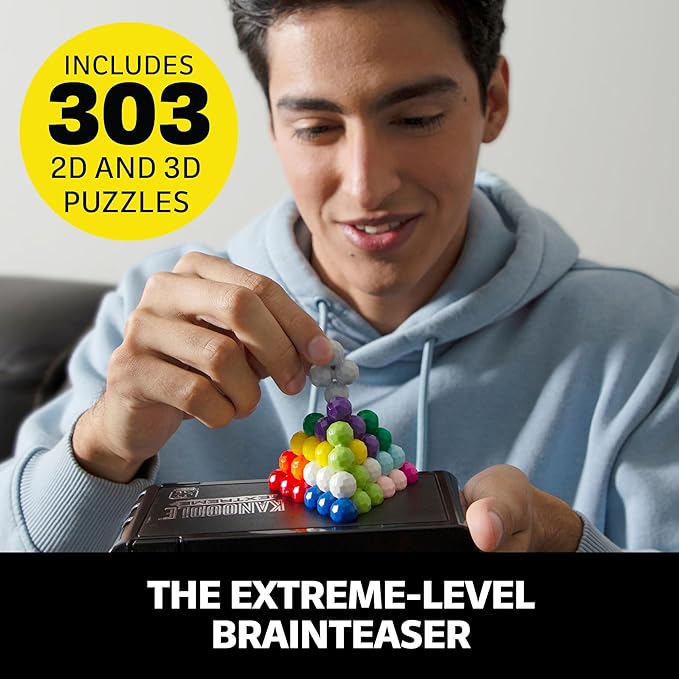 Educational Insights Kanoodle Extreme - 3D Brain Teaser Puzzles, Handheld Travel Games for Kids, Single Player Brain Game, Challenging Logic Puzzle Games and Gifts for Kids, Teens & Adults Ages 8+