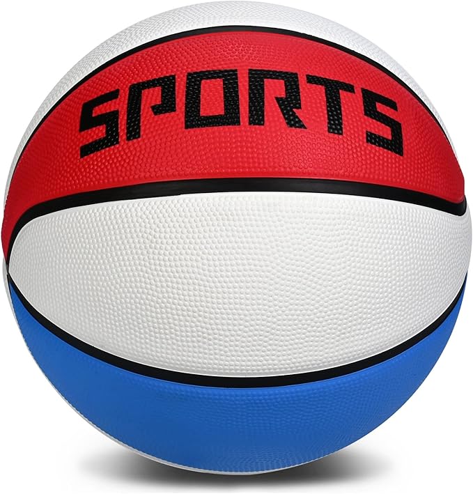 KUYOTQ Kids Youth Adult Size 3/4/5/6/7 (22/25.5/27.5/28.5/29.5") Basketball Premium Rubber or Faux Leather Basketball Indoor Outdoor Basketball for Boys Girls Womens Mens Basketball Gifts (Deflated)