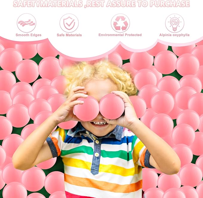 Clear Ball Pit Balls - Crush Proof Plastic Toy Balls for Boys and Girls