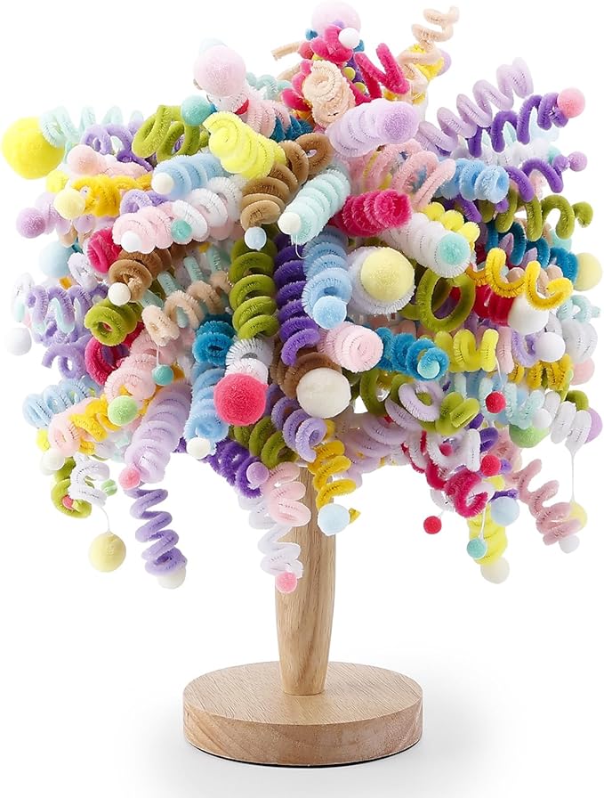 Caydo 200 PCS Thick Pipe Cleaners Craft Supplies Multi-Color Chenille Stems for Art and Craft Projects Kids Creative Toys DIY Easter Decorations (12inch x 6mm)
