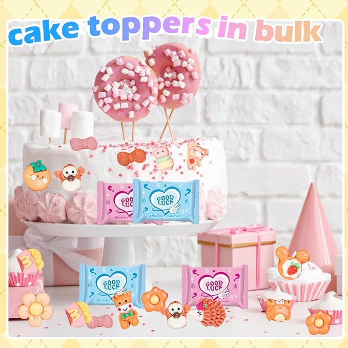 Orange Series 50pcs Mystery Mini Resin Blind Bags – Cute Tiny Figurines for Crafts, DIY Decor, Dollhouse Scenes, Party Favors, Kids’ Surprise Toys