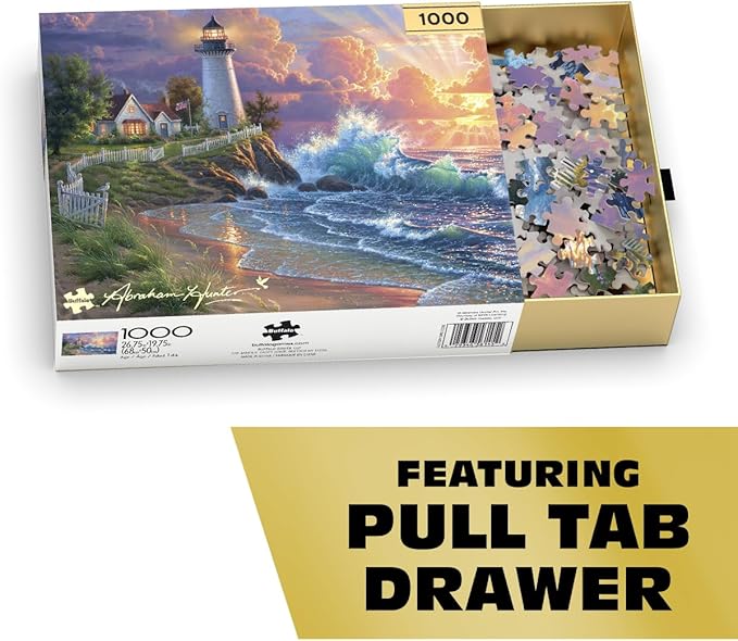 Buffalo Games – Light of Hope – Abraham Hunter - 1000 Piece Jigsaw Puzzle - Premium Gold Collection Giftable Puzzle for Adults – Precision-Cut Pieces